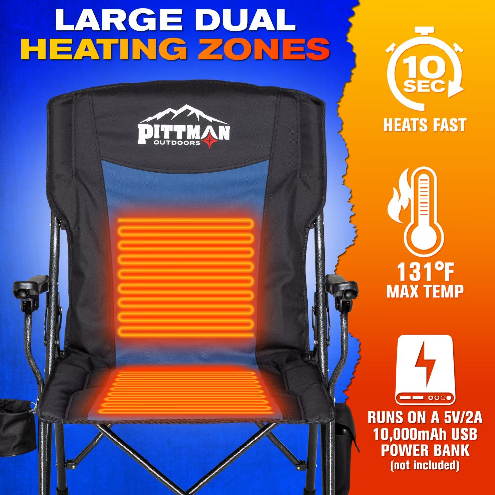 Airbedz By Pittman Outdoors Ppi-Heat_Chr Camping Chair||ppi-Heat_Chr-Infographics_Dual Heating Zones.Jpg||93||abzppiheatchr||1527439