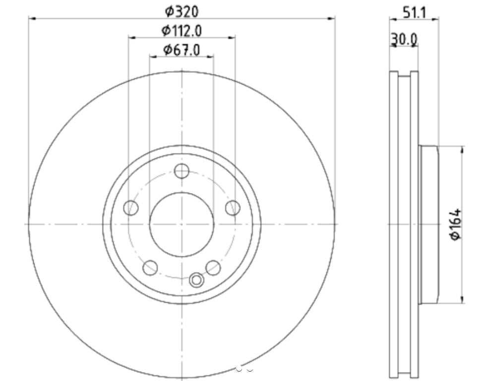 Product of Hella 355119702 Brake Rotor