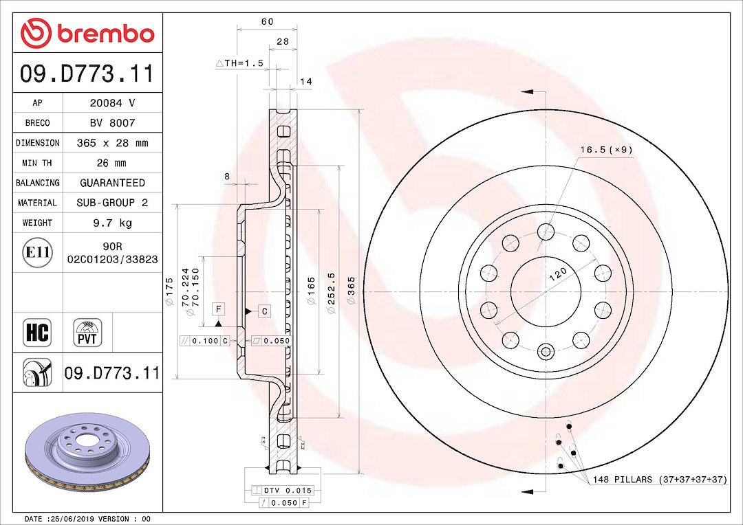 Brembo 09d77311c02 Brake Rotor||09d77311c02.Jpg||85||brm09d77311||1684378