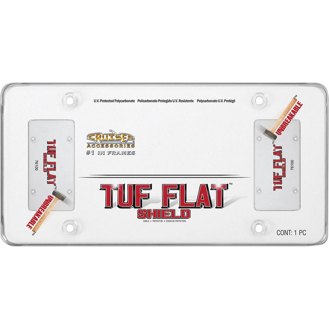 Cruiser 76100 License Plate Cover||76100_P01-Tuf-Flat-Shield_Clear-Inpack.Jpg||86||c3476100||990897