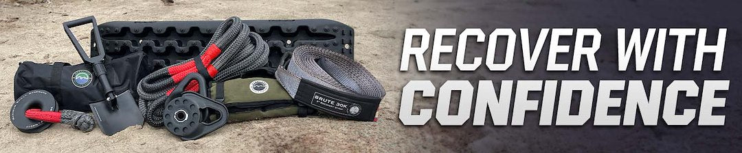 Product of Overland Vehicle Systems 19009916 Recovery Strap 30 Feet Black/ Gray