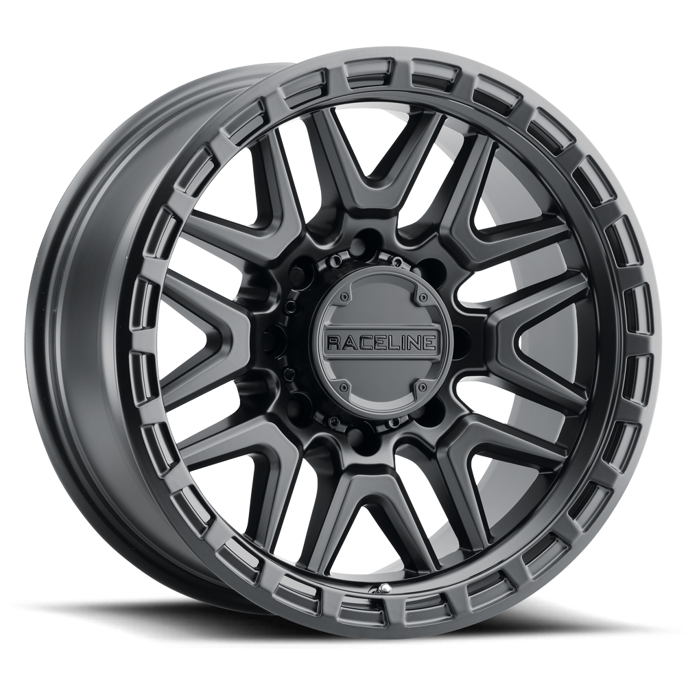 Product of Raceline 17x9 Black Wheel - 8x6.69 Bolt Pattern
