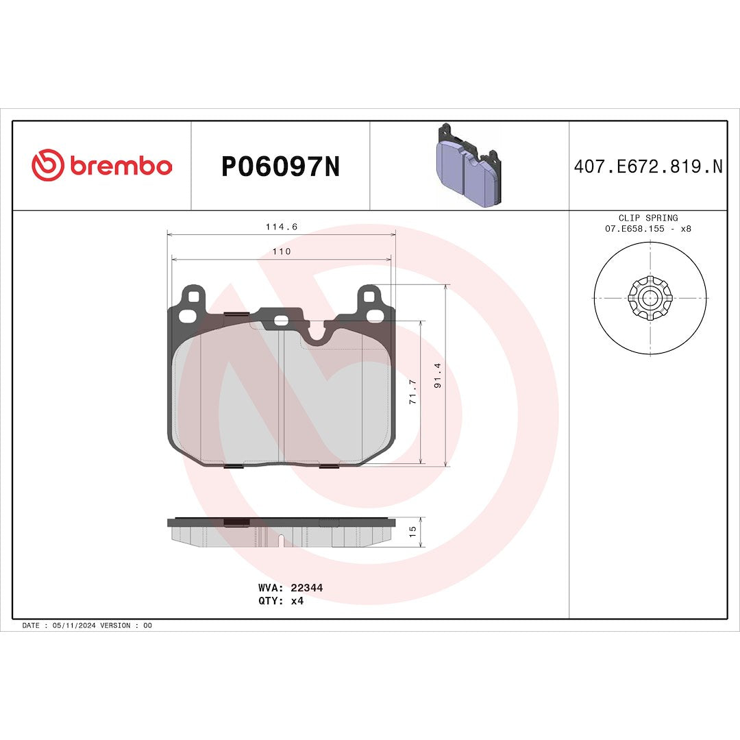 Brembo P06097n Brake Pad||p06097n_Drw.Jpg||89||brmp06097n||1754552