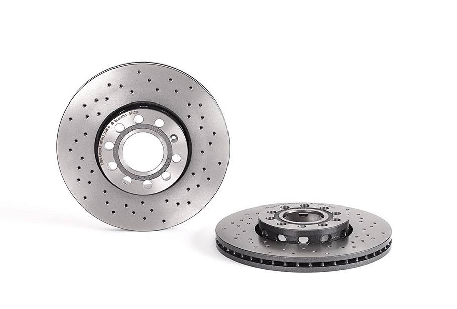 Product of Brembo 0957452XC02 Xtra Vented Cross Drilled 1 Piece Brake Rotor