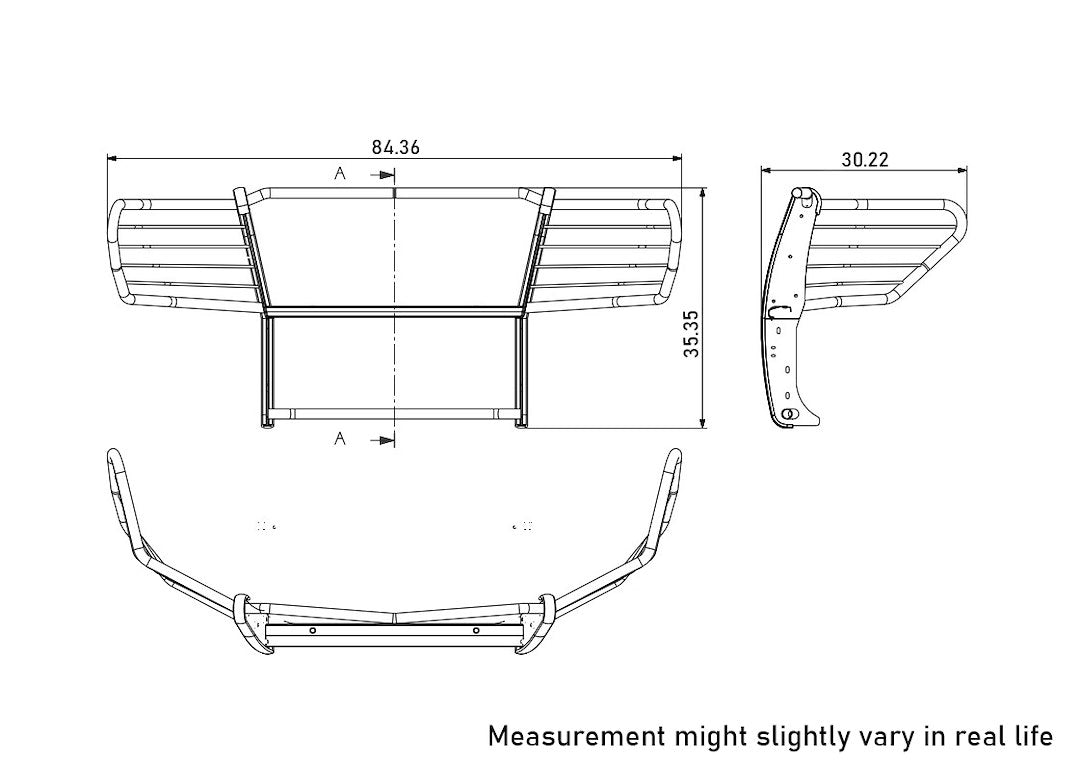 Product of Black Horse Offroad 17NR27MA-PLFB Grille Guard
