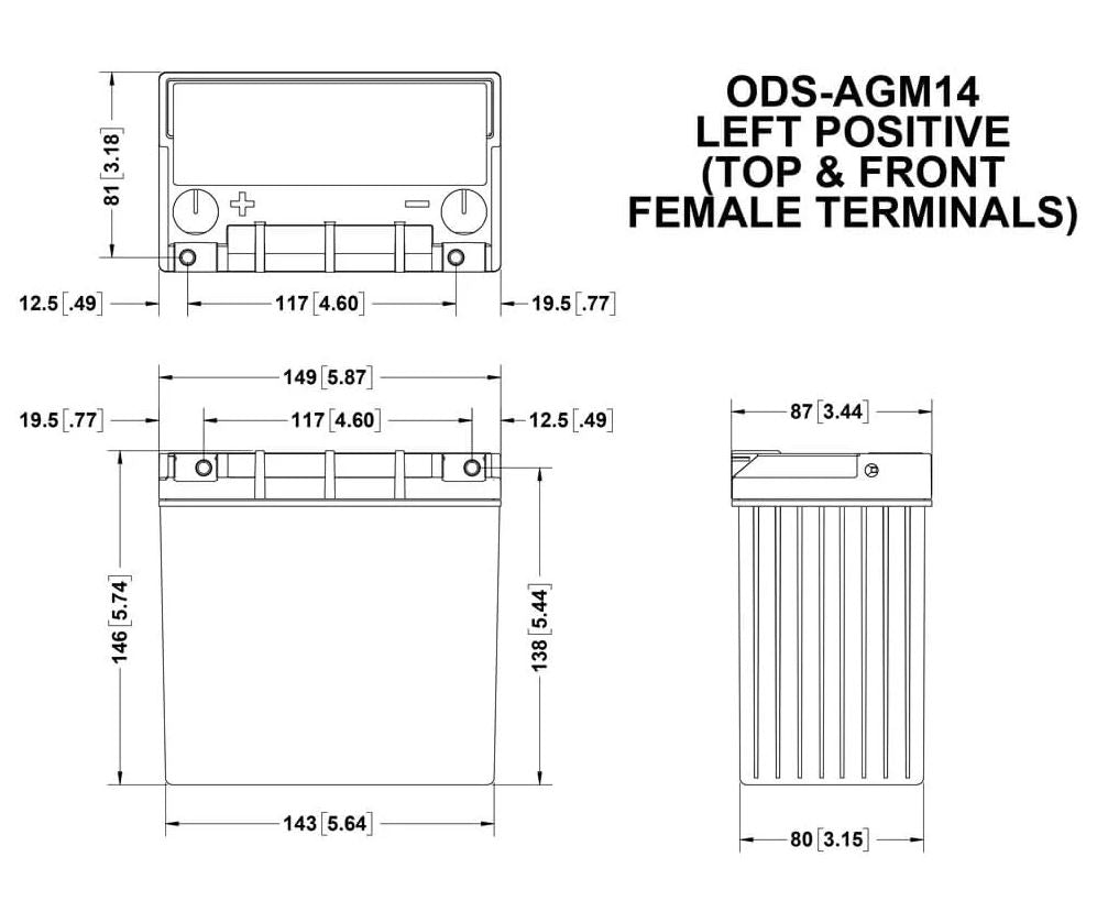 Product of Odyssey Battery Ods-Agm14 Battery