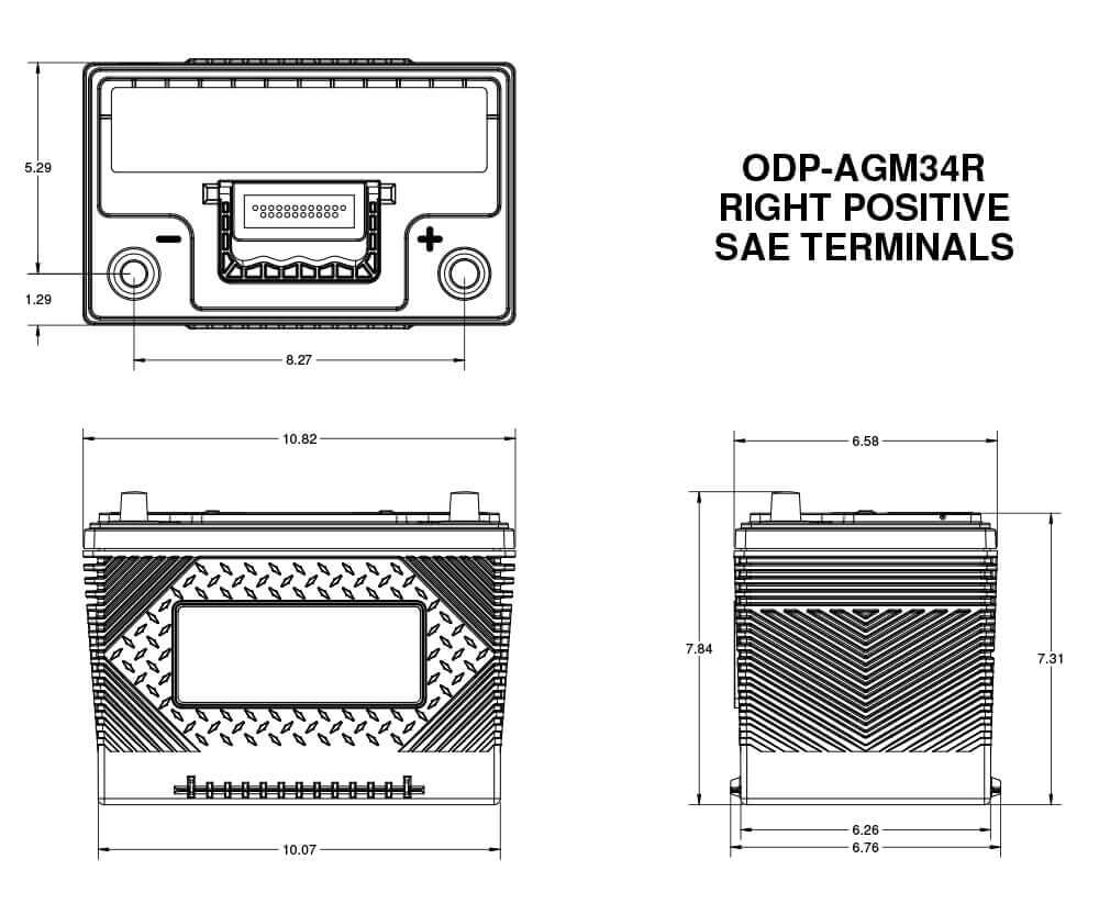 Product of Odyssey Battery Odp-Agm34r Battery