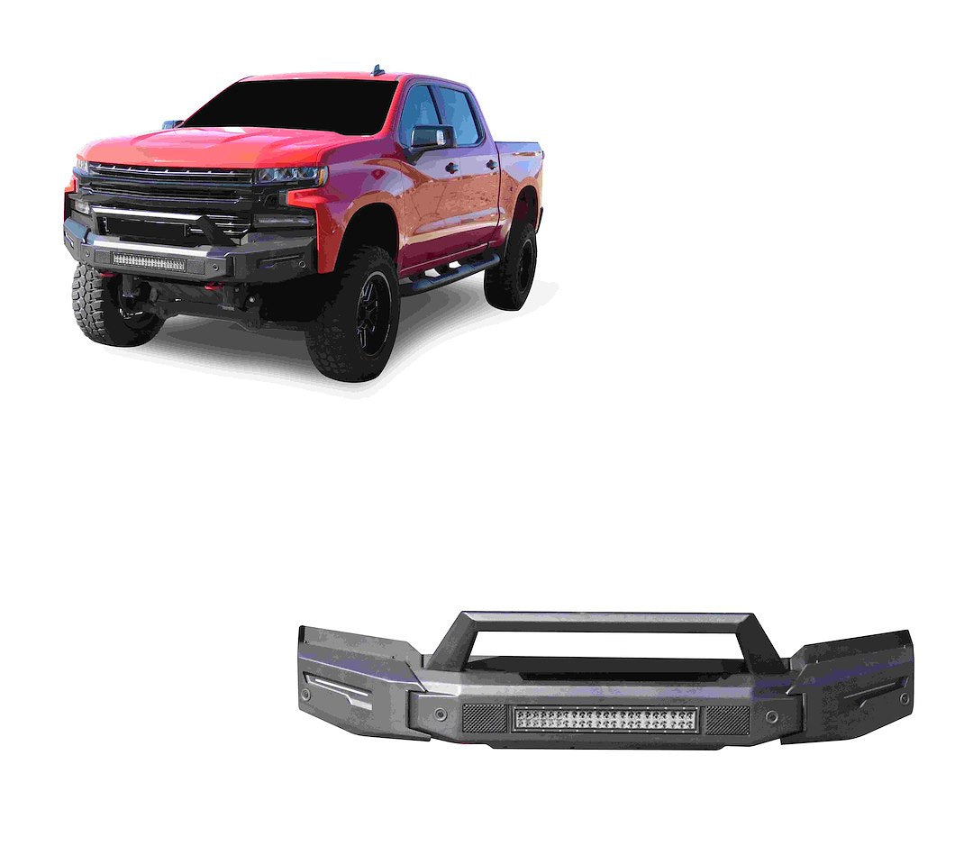 Product of Black Horse Offroad AFB-SI20-K1 Armour II Steel Powder Coated Bumper