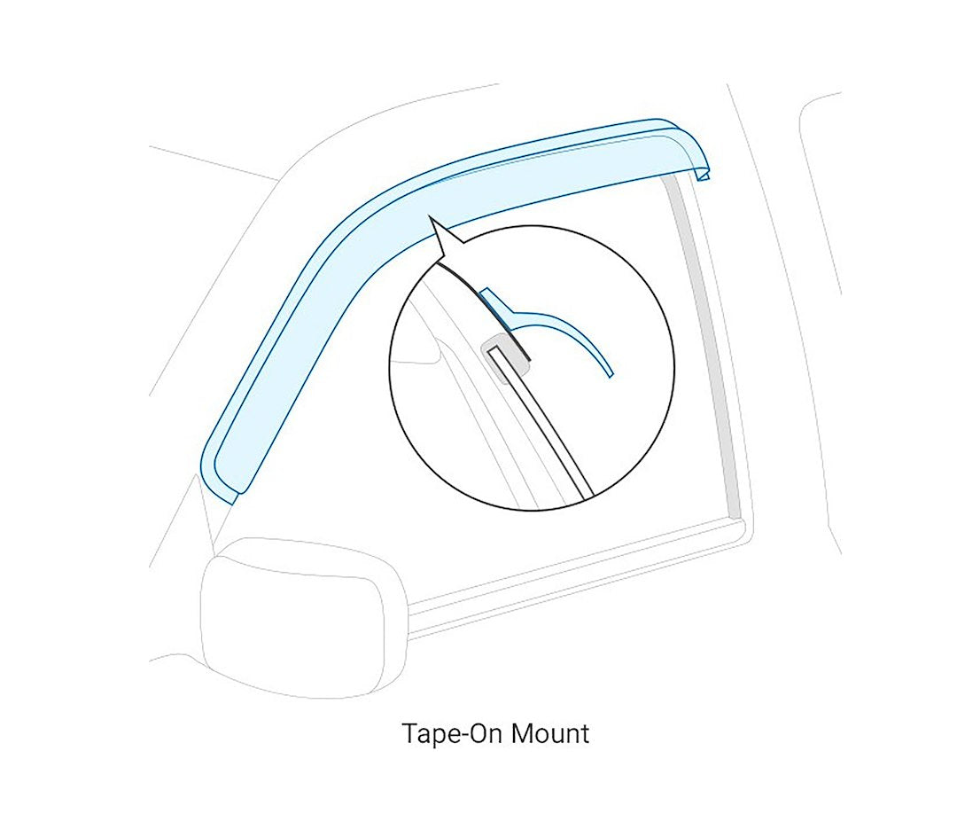 Product of Black Horse Offroad 14SUB27 Outside Channel Rainguard