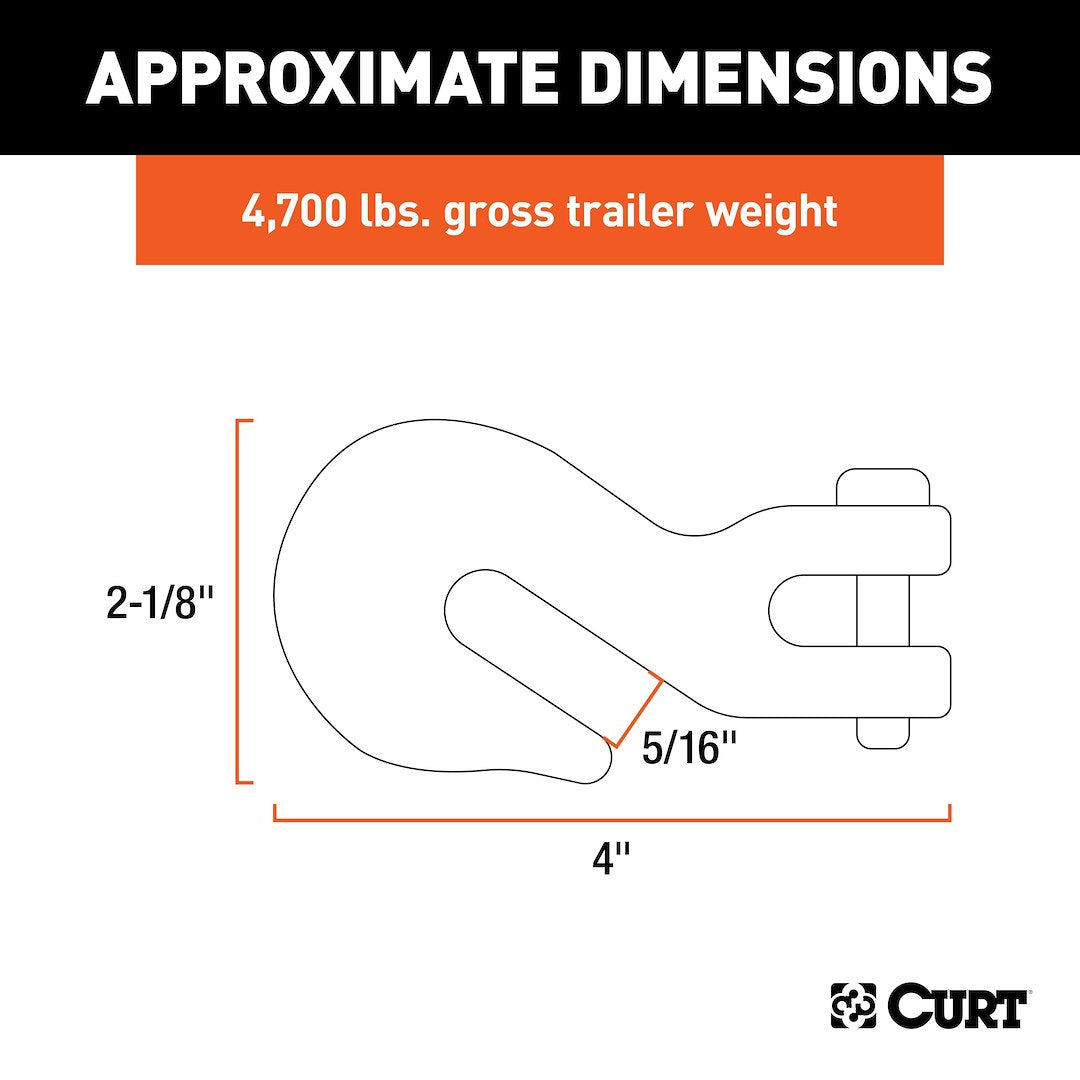Curt 81503 Trailer Safety Chain Hook||81503_2.Jpg||87||c9381503||2241765