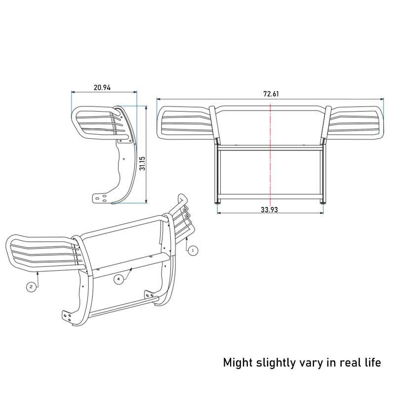 Black Horse Offroad 17a096400ma Grille Guard||17a096400ma_7.Jpeg||91||blk7a096400ma||2237655