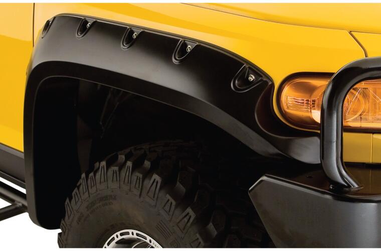 Product of Bushwacker 31922-02 Pocket Style/ Exposed Fasteners Black Fender Flare - Set Of 4