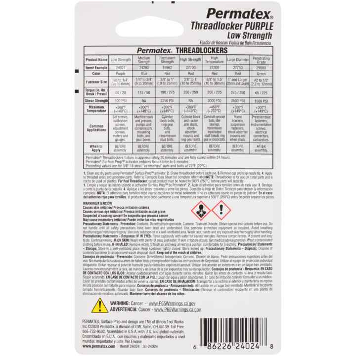 Permatex 24024 Thread Sealant||24024_1.Jpg||86||p1324024||863156