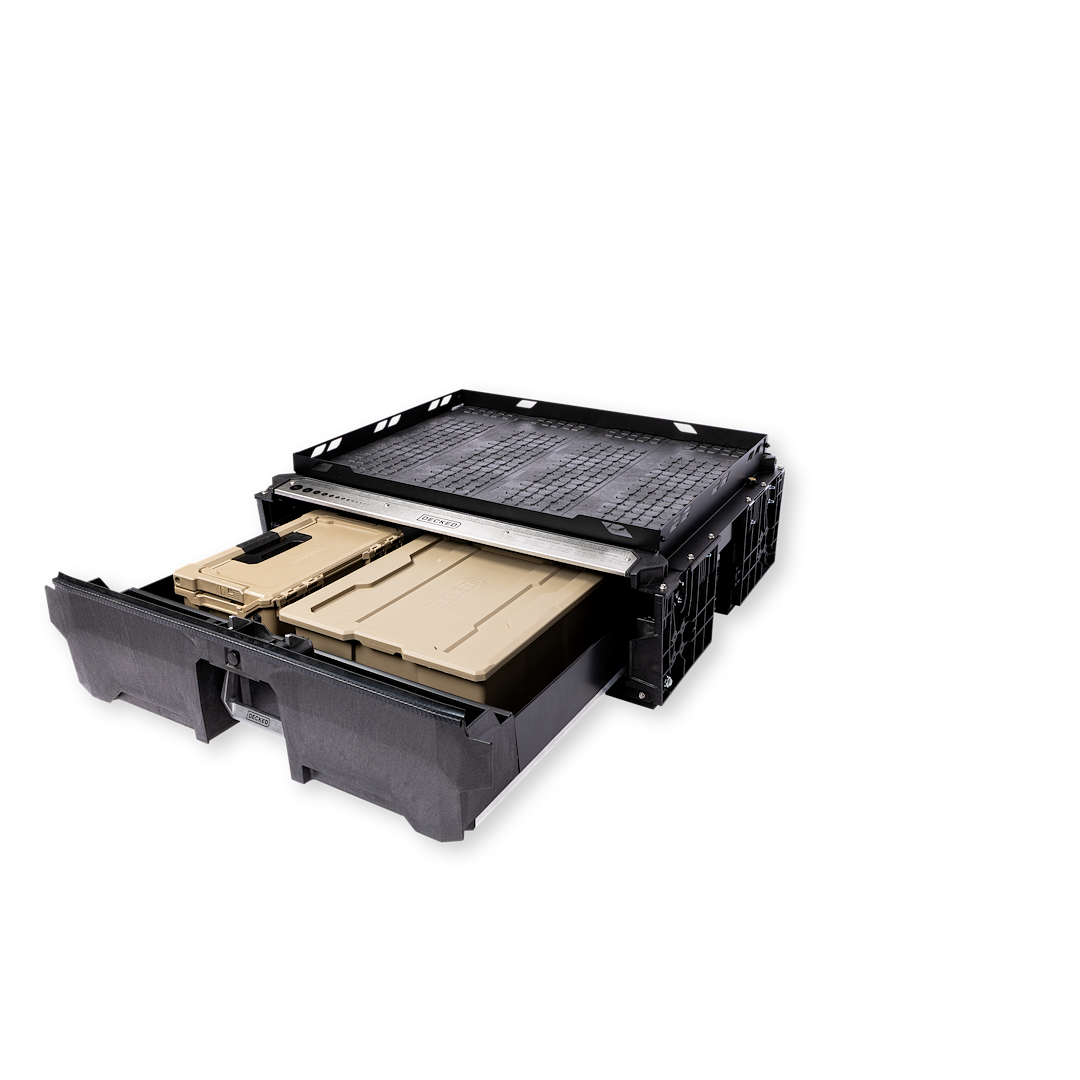 Decked St1 Bed Drawer||ds_Suv_Standalone_4runner_Three Quarter_Drawer Open_Accessories.Png||87||dckst1||2470009
