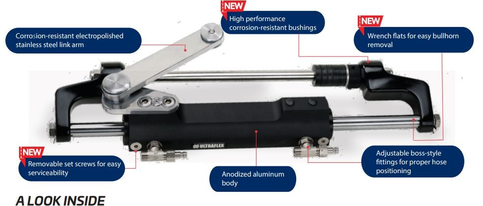 Product of Uflex Uc128ts-2 Boat Hydraulic Steer Cylinder