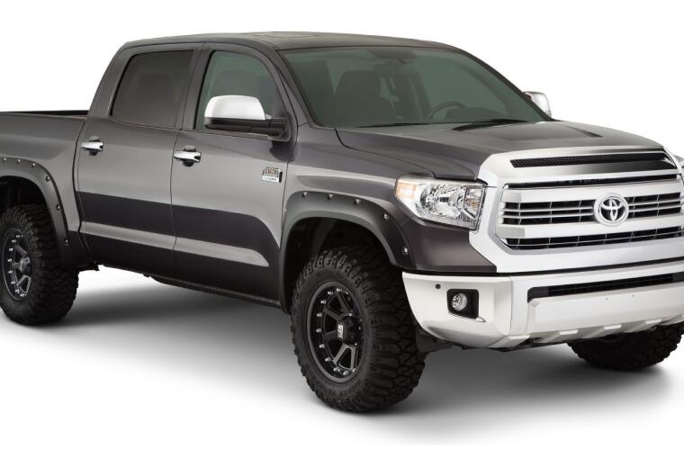 Product of Bushwacker 30918-02 Pocket Style/ Exposed Fasteners Black Fender Flare - Set Of 4