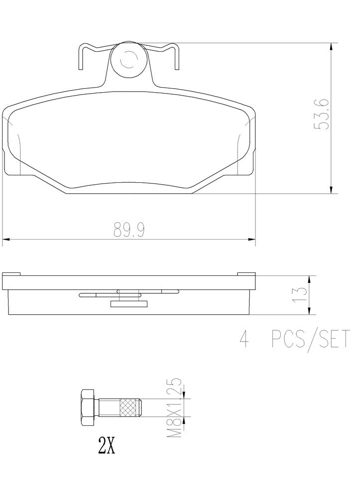 Product of Brembo P86009N Brake Pad - Set Of 4