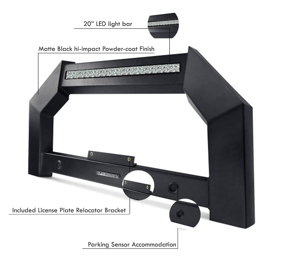 Product of Black Horse Offroad AB-F07 Bull Bar  with skid plate