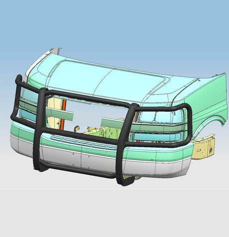 Product of Black Horse Offroad 17GV02MA Grille Guard Modular Black Powder Coated