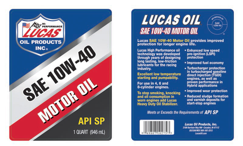 Product of Lucas Oil 10275 Oil