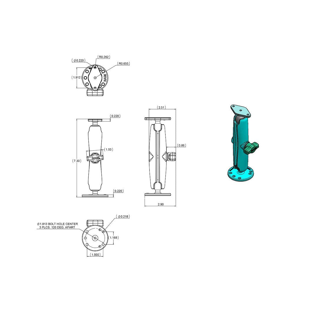 Ram Mounts Ram-B-138u-C Cell Phone Mount||ram-B-138u-C_2.Jpg||87||r1hramb138uc||1560295