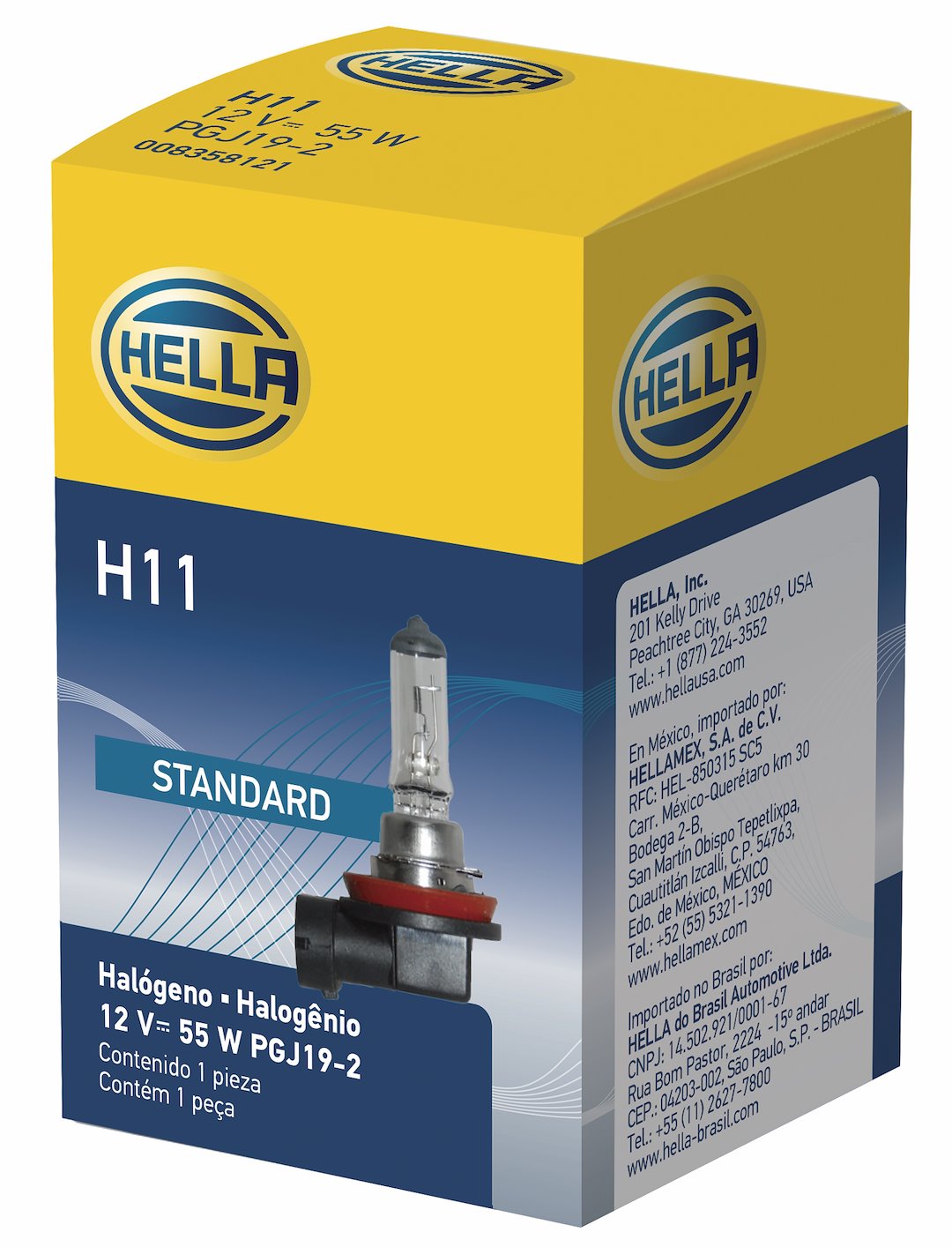 Hella H11 Headlight Bulb||h11.Pt95.Jpg||87||h57h11||1185802