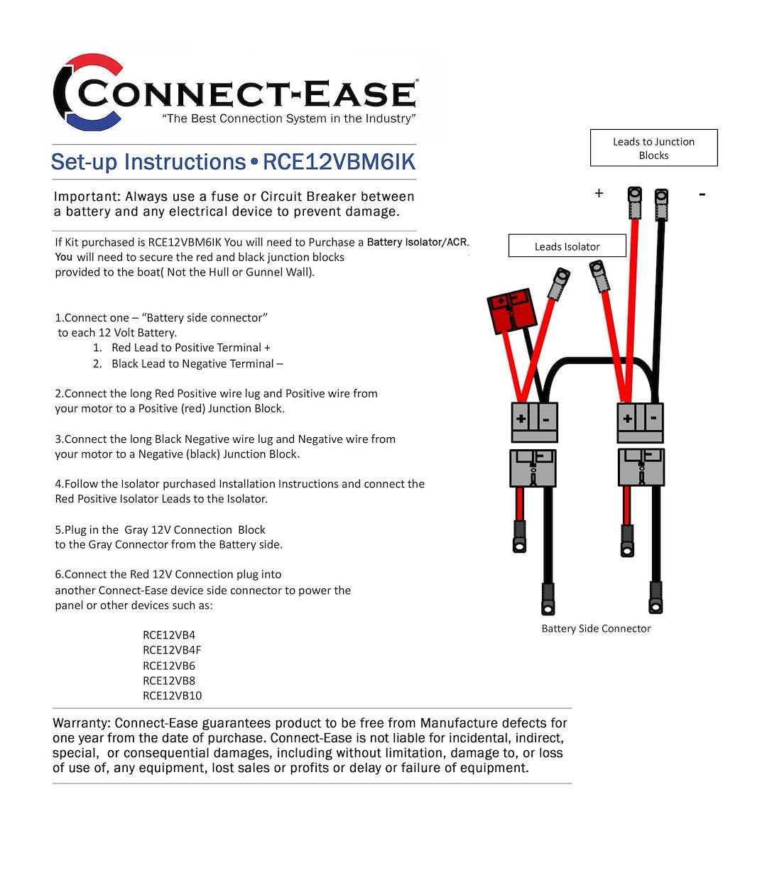 Product of Connect-Ease Rce12vbm6ik Battery Connection Harness