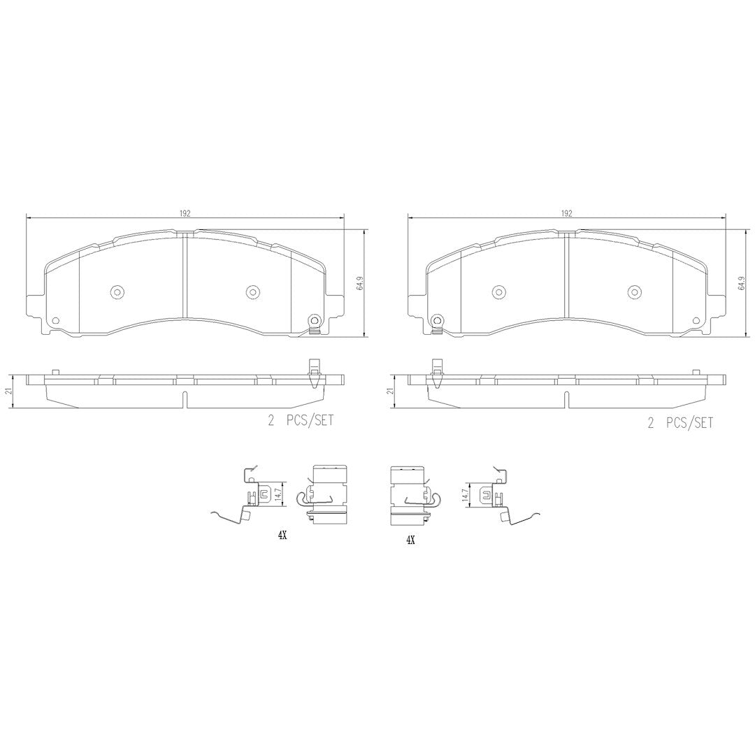 Brembo P23195n Brake Pad||p23195n_Drw.Jpg||85||brmp23195n||1755124