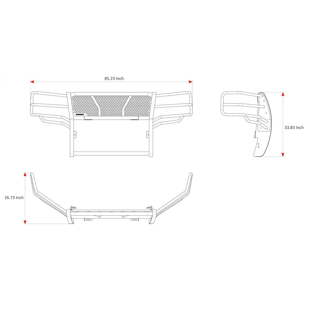 Black Horse Offroad Ru-Chsi11-B-Plfr Grille Guard||ru-Chsi11-B-Plfr_10.Jpg||95||blkhsi11bplfr||2238544