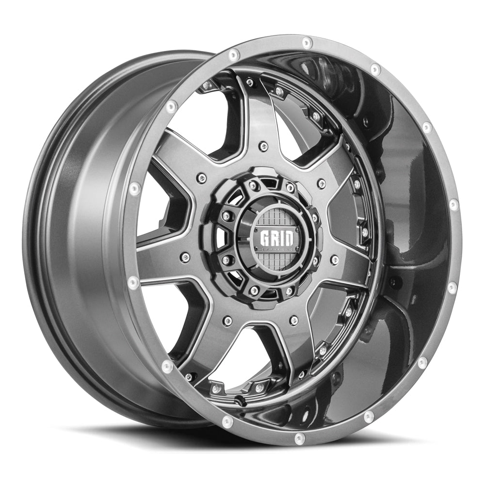 Product of Grid Wheels 22x12 Graphite Wheel - 8x6.69 Bolt Pattern