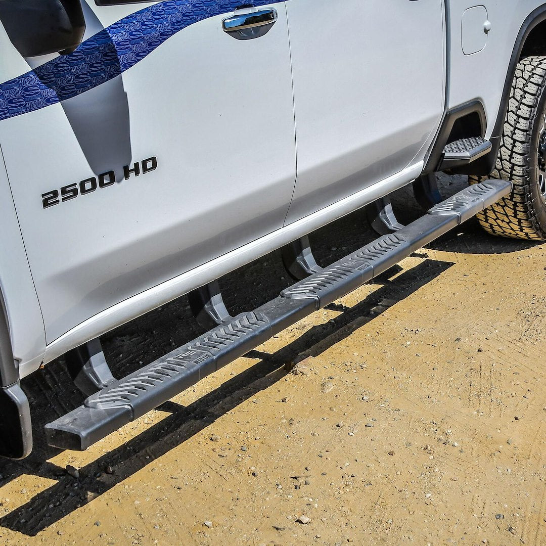 Product of Westin Automotive 28-5234765 Black Textured Oval Nerf Bar - Truck Wheel To Wheel