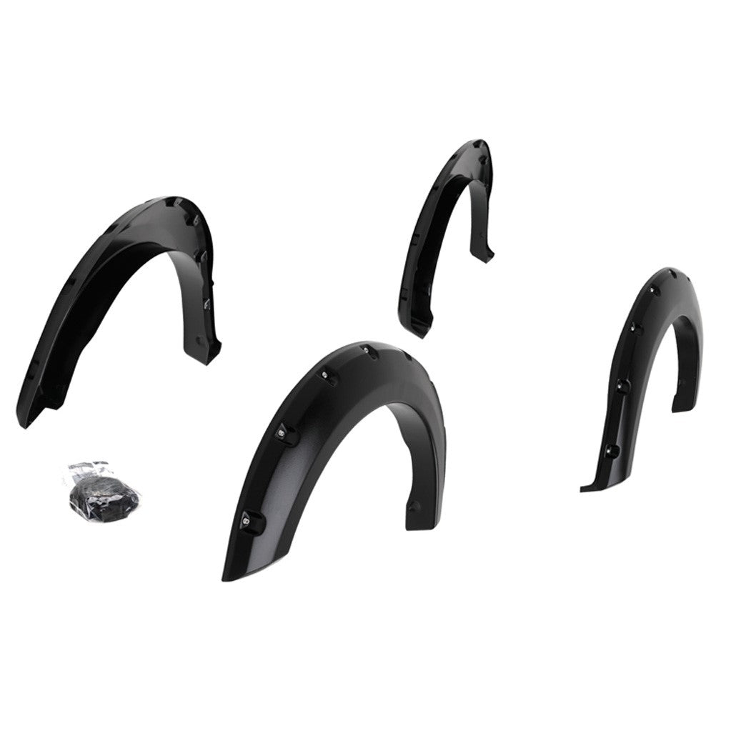 Product of TrailFX PFFF3011S Pocket Style/ Exposed Fasteners Black Fender Flare - Set Of 4