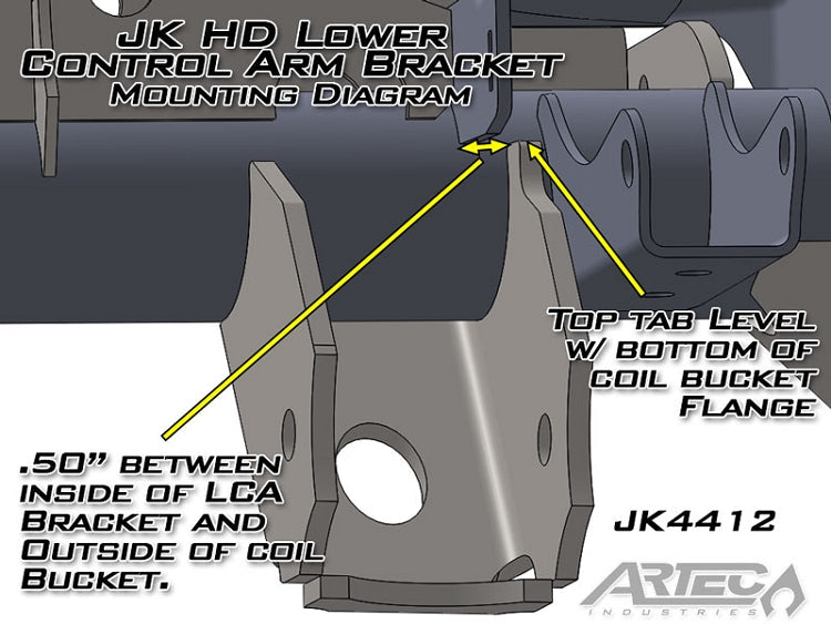 Artec Industries Jk4412 Control Arm Mount||jk4412_2.Jpg||87||artjk4412||2236575