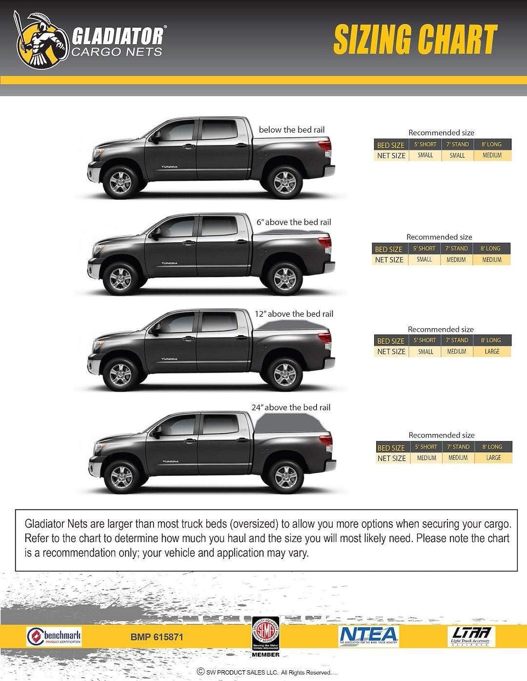 Gladiator Cargo Nets Sgw-100 Exterior Cargo Net||||90||glasgw100||2020057