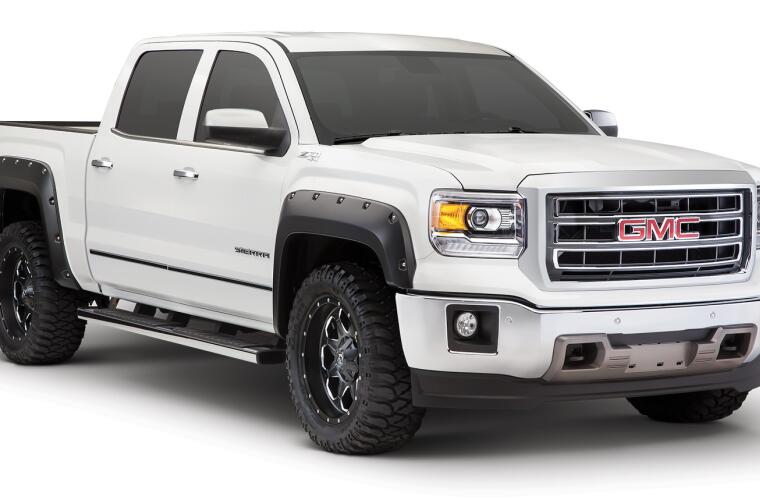 Product of Bushwacker 40960-02 Pocket Style/ Exposed Fasteners Black Fender Flare - Set Of 4