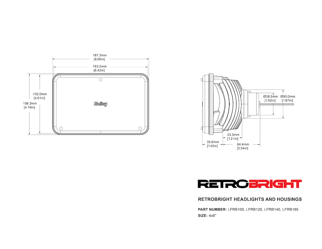 Holley Performance Lfrb140-1 Headlight Conversion Kit||||95||h19lfrb1401||2021011