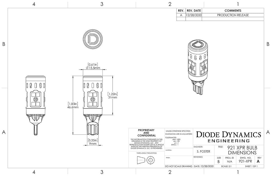 Product of Diode Dynamics Dd0394p Backup Light Bulb