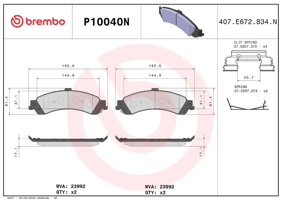Brembo P10040n Brake Pad||p10040n_2.Jpg||86||brmp10040n||2091649