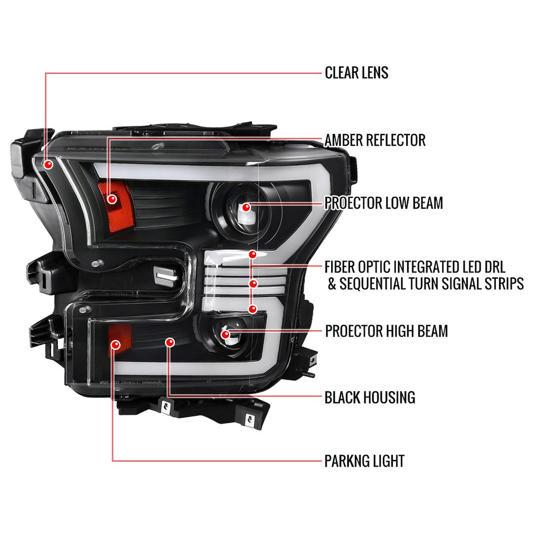 Spec-D Tuning 2lhp-F15015jm-Sq-Rs Headlight Assembly||||89||sdt5015jmsqrs||1918862