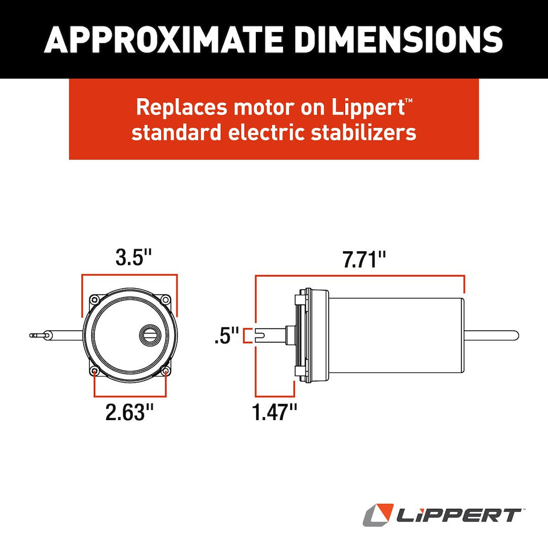 Product of Lippert Components 138445 Trailer Stabilizer Jack Stand Motor