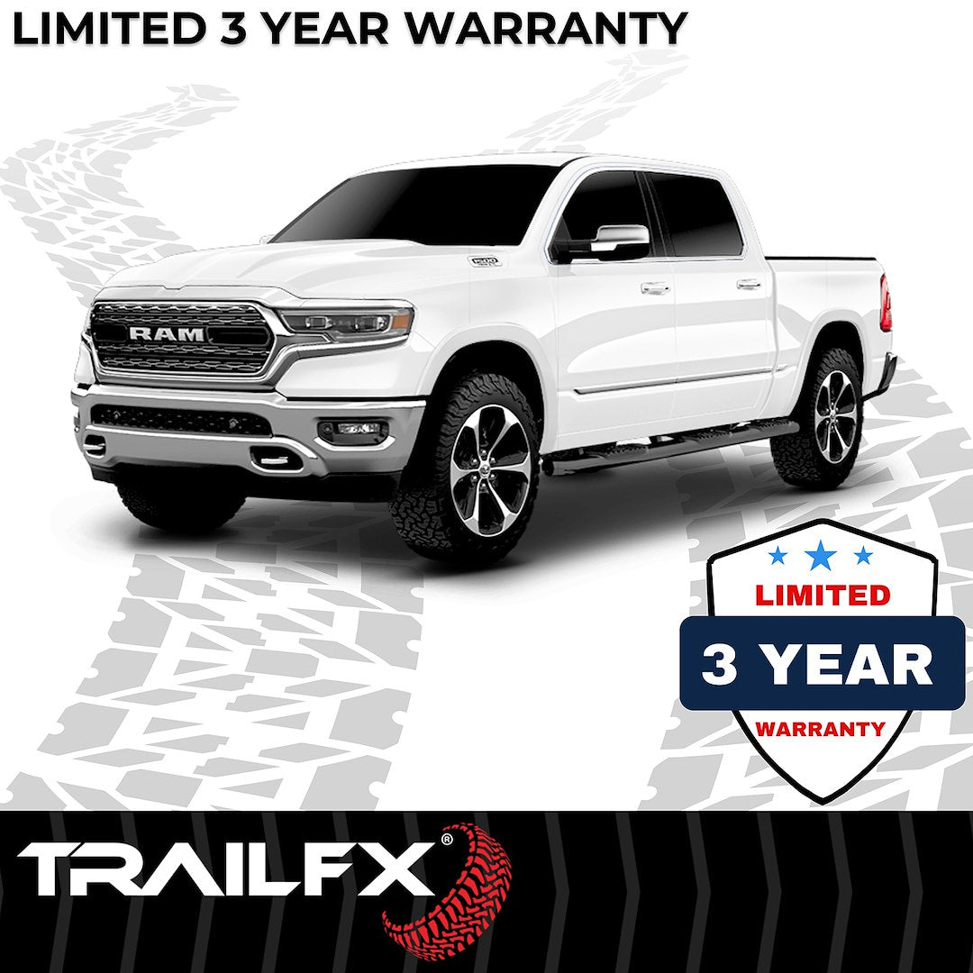 Product of TrailFX A7081B TFX 5" Oval Bent Side Bars Nerf Bar With Surface Steps