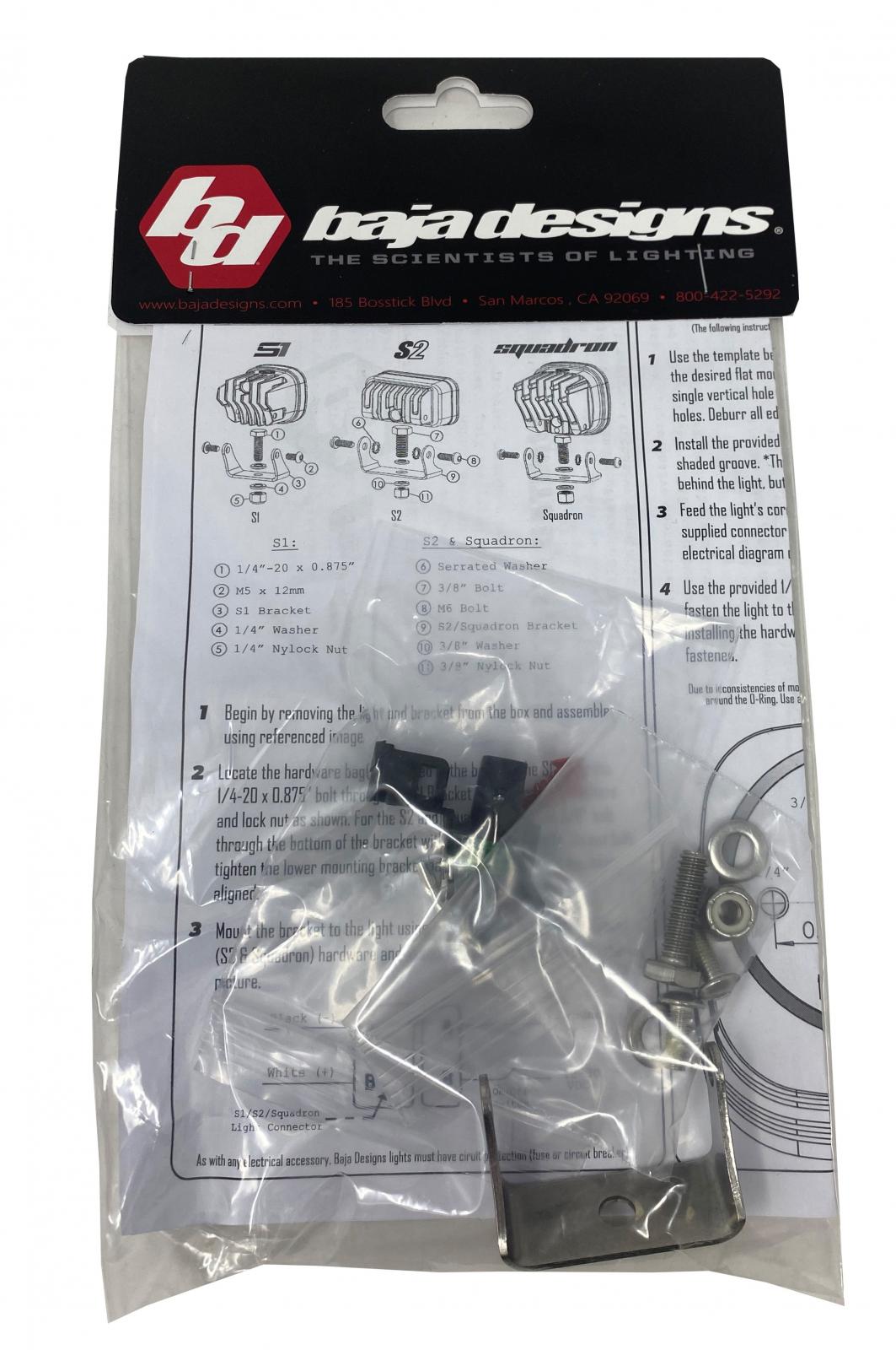 Baja Design 660309 Driving/ Fog Light Mounting Bracket||fgxx_660309-Img_001_P04_Ang_A.Jpg||85||b34660309||2146331