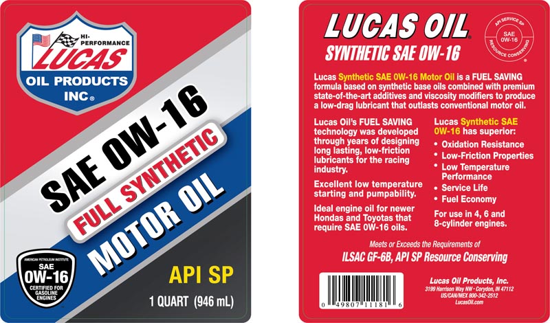 Product of Lucas Oil 11181 Oil