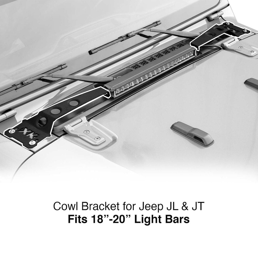 Product of Xk Glow Xk-Brc-Cowl-Jl2 Driving/ Fog Light Mounting Bracket