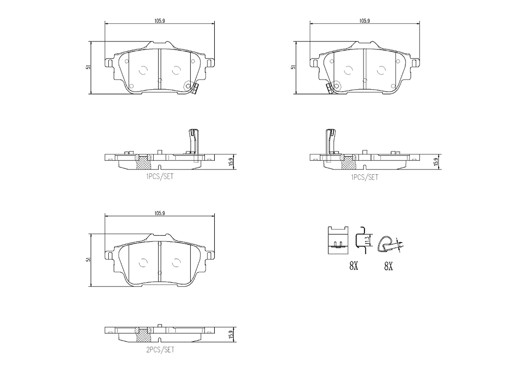 Brembo P56133 Brake Pad||p56133_2.Png||87||brmp56133||2104656