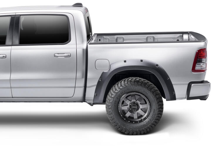 Product of Bushwacker 58137-08 Pocket Style/ Exposed Fasteners Black Fender Flare - Set Of 4