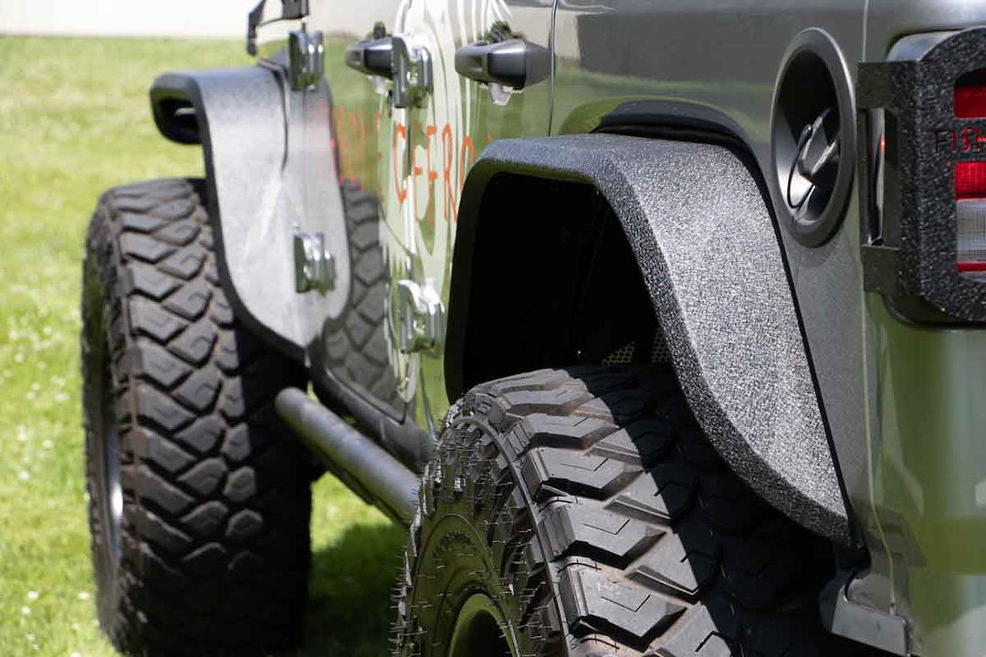 Product of Fishbone Offroad FB23144R Non-Exposed Fasteners Black Fender Flare - Set Of 2