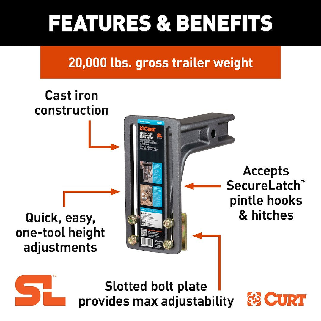 Curt 48016 Pintle Hook Mounting Plate||48016_3.Jpg||88||c9348016||1775927