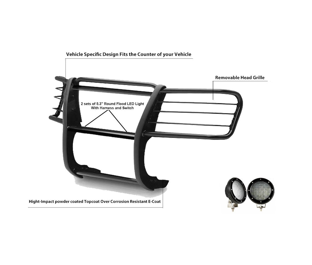 Product of Black Horse Offroad 17GT23MA-PLFB Grille Guard