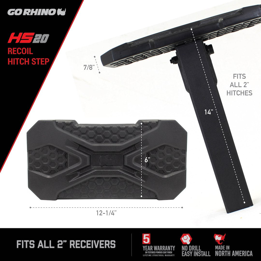 Product of Go Rhino HS2012T Black Textured Steel Truck Step